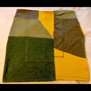 reworked vintage colorblocked skirt, m